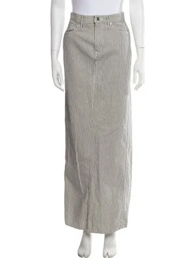 Pre-owned Grlfrnd Striped Long Skirt In Multicolor