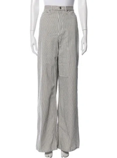 Pre-owned Grlfrnd Striped Wide Leg Pants In Multicolor