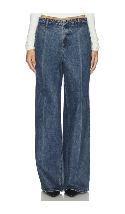 Grlfrnd Sutton Wide Leg Trouser Jeans In Blue