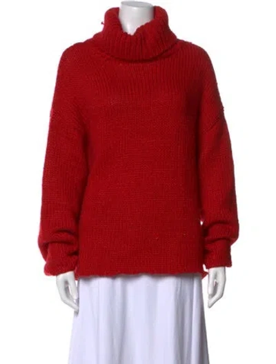 Pre-owned Grlfrnd Turtleneck Sweater In Red