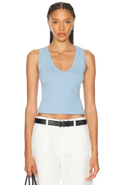 Grlfrnd V-neck Muscle Tank In Blue