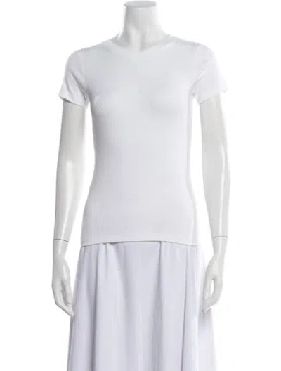 Pre-owned Grlfrnd V-neck Short Sleeve T-shirt In White