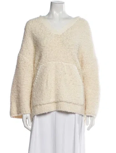 Pre-owned Grlfrnd V-neck Sweater In Neutral