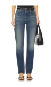 Grlfrnd Walker Mid Rise Slim In Blue