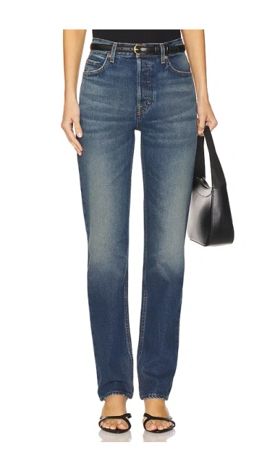 Grlfrnd Walker Mid Rise Slim Jeans In Blue