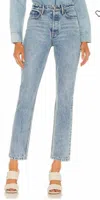 Grlfrnd Womens Larchmont Karolina Slim-leg High-rise Jeans 27 In Blue