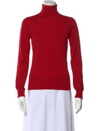 Pre-owned Grlfrnd Wool Turtleneck Sweater In Red