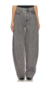 Grlfrnd X Emily Gemma Paola Barrel Leg Jean In Grey