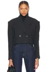 Grlfrnd X Emily Gemma The Short Coat In Dark Grey