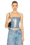 Grlfrnd X Lindsi Lane Aurora Sequin Bustier In Theatre Row