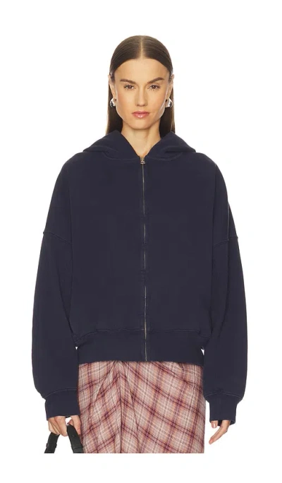 Grlfrnd Zip Hoodie In Blue
