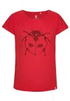 Grobund Anna T-shirt - The One In Poppy Red With Ladybug In Red