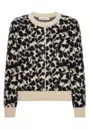 Grobund Women's Black  Lydia Cardigan - Night Flower In Black
