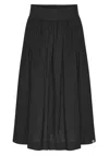 Grobund Women's Black  Mette Skirt - The Long One In Dark Grey Melange In Black