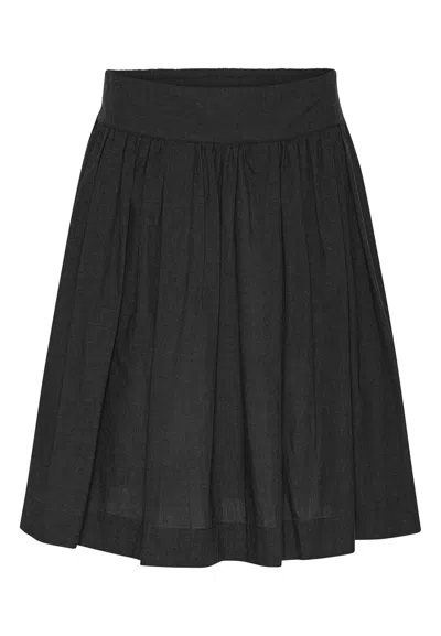 Grobund Women's Black  Svala Skirt - The One In Dark Grey Melange