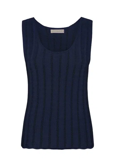 Grobund Women's Blue  Aase Tee - The One In Navy