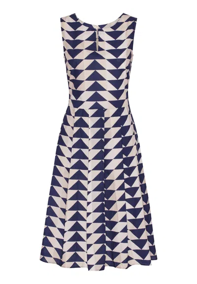 Grobund Women's Blue  Christiane Dress - The One In The Quilted Print