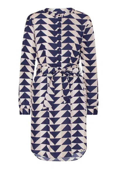 Grobund Women's Blue The  Maalia Shirt Dress - The One In Quilted Print