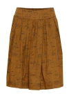 Grobund Women's Brown  Svala Skirt - The One In Cognac With Print In Brown