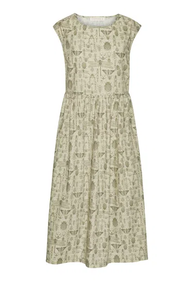 Grobund Women's Green  Mathilde Dress - The One With Beetles