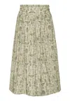 Grobund Women's Green  Mette Skirt - The Long One With Insects