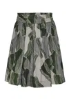 Grobund Women's Green  Svala Skirt - The One With Abstract Landscape