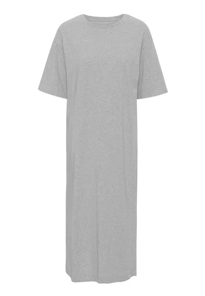 Grobund Women's Grey  Nora T-shirt Dress - The One In Gray Mélange