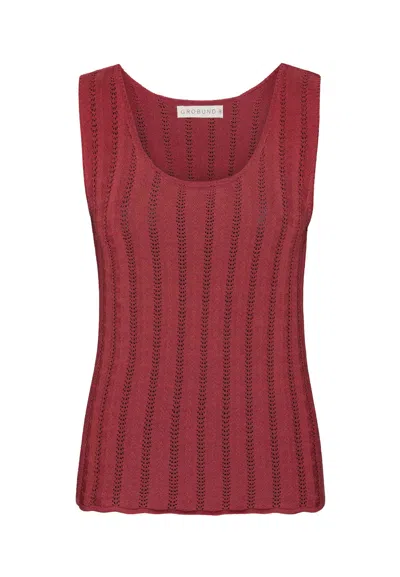 Grobund Women's  Aase Tee - The One In Rust Red