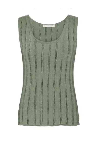 Grobund Women's  Aase Tee - The One In Sage Green