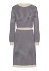 Grobund Women's  Agnes Dress - The One With Triangles In Blue In Blue