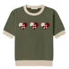 Grobund Women's  Alva Tee - The Green One With Christmas Hearts In Green