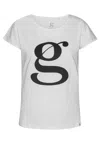Grobund Women's  Anna T-shirt - The One In White With Logo In White