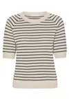 Grobund Women's  Ida Knit Tee - The One With Green Stripes In Green