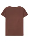 Grobund Women's  Karen T-shirt - The Short One In Chocolate Brown In Brown