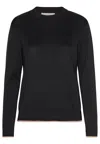 Shop Grobund Women's  Marie Knit Blouse - The One In Black With Contrasting Border