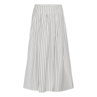 Grobund Women's  Mette Skirt - Striped In Gray