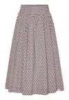 Grobund Women's  Mette Skirt - The Long One In A Graphic Pattern