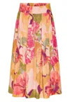 Grobund Women's  Mette Skirt - The Long One With Big Flowers