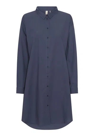 Grobund Women's  Netta Shirt Dress - The One In Vintage Blue
