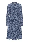 Grobund Women's  Rigmor Dress - Blue Flower In Blue