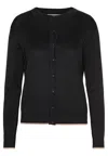Grobund Women's  Rine Knit Cardigan - The One In Black With Contrast Edge In Black