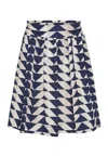 Grobund Women's  Svala Skirt - One In Blue Quilt Pattern
