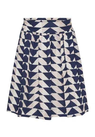 Grobund Women's  Svala Skirt - One In Blue Quilt Pattern