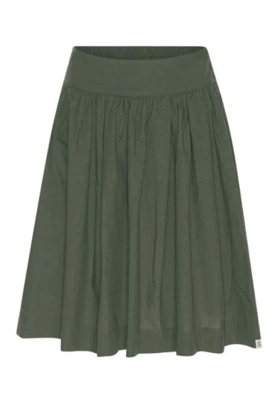 Grobund Women's  Svala Skirt - The Short One In Green Melange