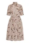Grobund Women's Neutrals The  Ellinor Dress - The One With Beautiful Geese