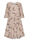 Grobund Women's Neutrals The  Nuka Dress - The One With Beautiful Geese