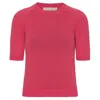 Grobund Women's Pink / Purple  Freja Knit Tee - The One In Warm Pink In Pink/purple
