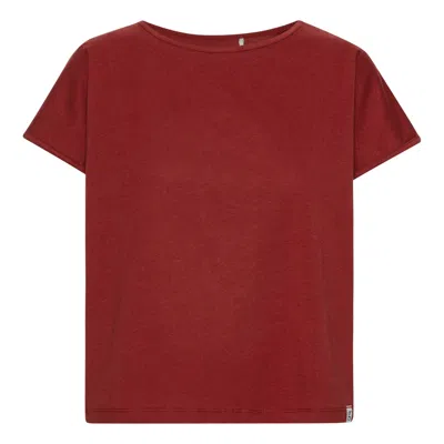 Grobund Women's Red  Karen T-shirt - The Short One In Burgundy