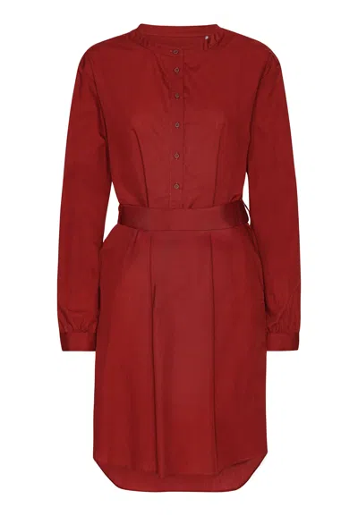 Grobund Women's The  Maalia Shirt Dress - The One In Winered In Red