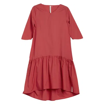 Grobund Women's The  Manilla Dress – The Bohemian One In Currant Red